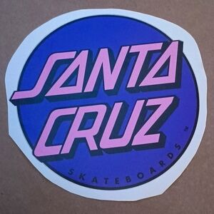 New Santa Cruz Purple w/Pink Lettering Decal Stickers